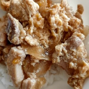 親子丼❤豆苗入り